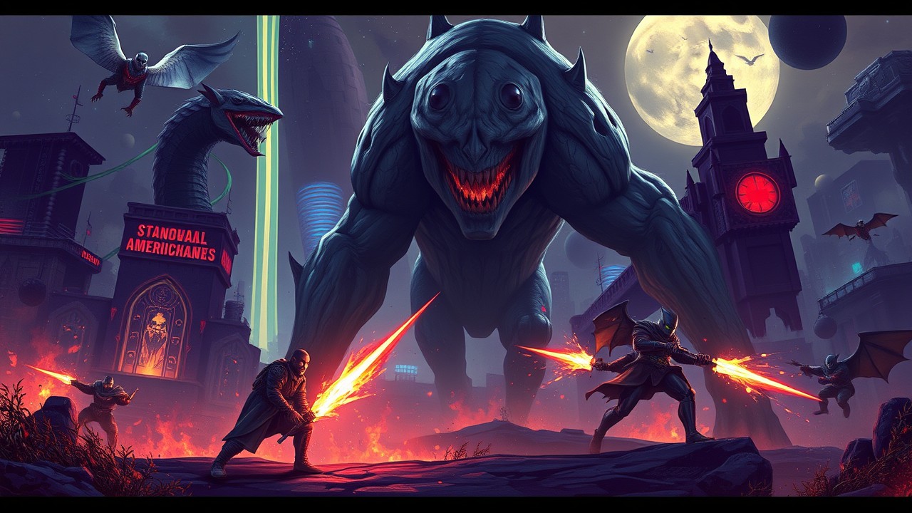 Colossal boss battle